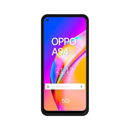 Funda Silicona Líquida Ultra Suave para Oppo A94 5G color Negra