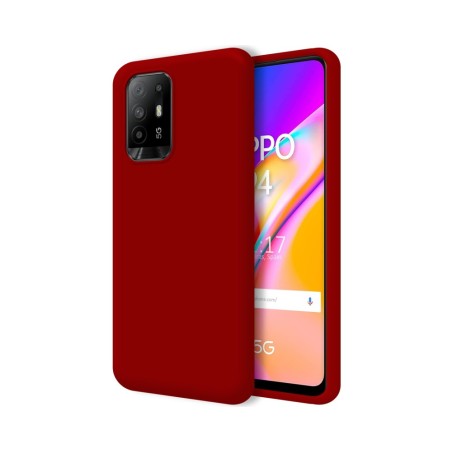 Funda Silicona Líquida Ultra Suave para Oppo A94 5G color Roja