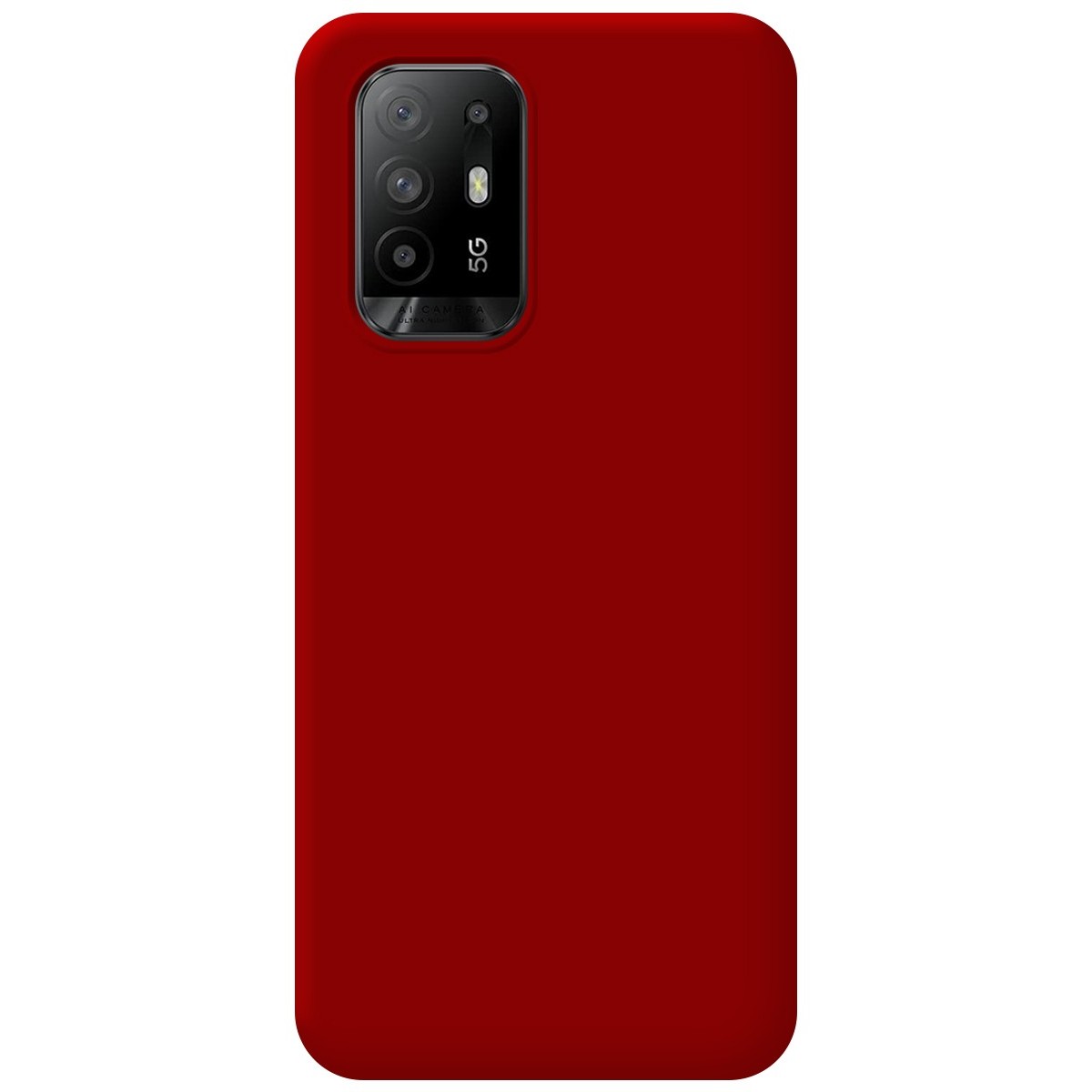 Funda Silicona Líquida Ultra Suave para Oppo A94 5G color Roja