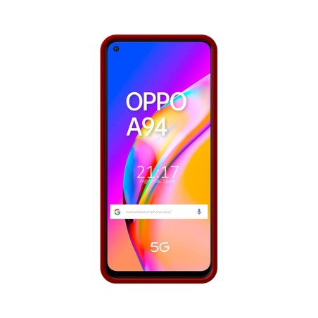 Funda Silicona Líquida Ultra Suave para Oppo A94 5G color Roja