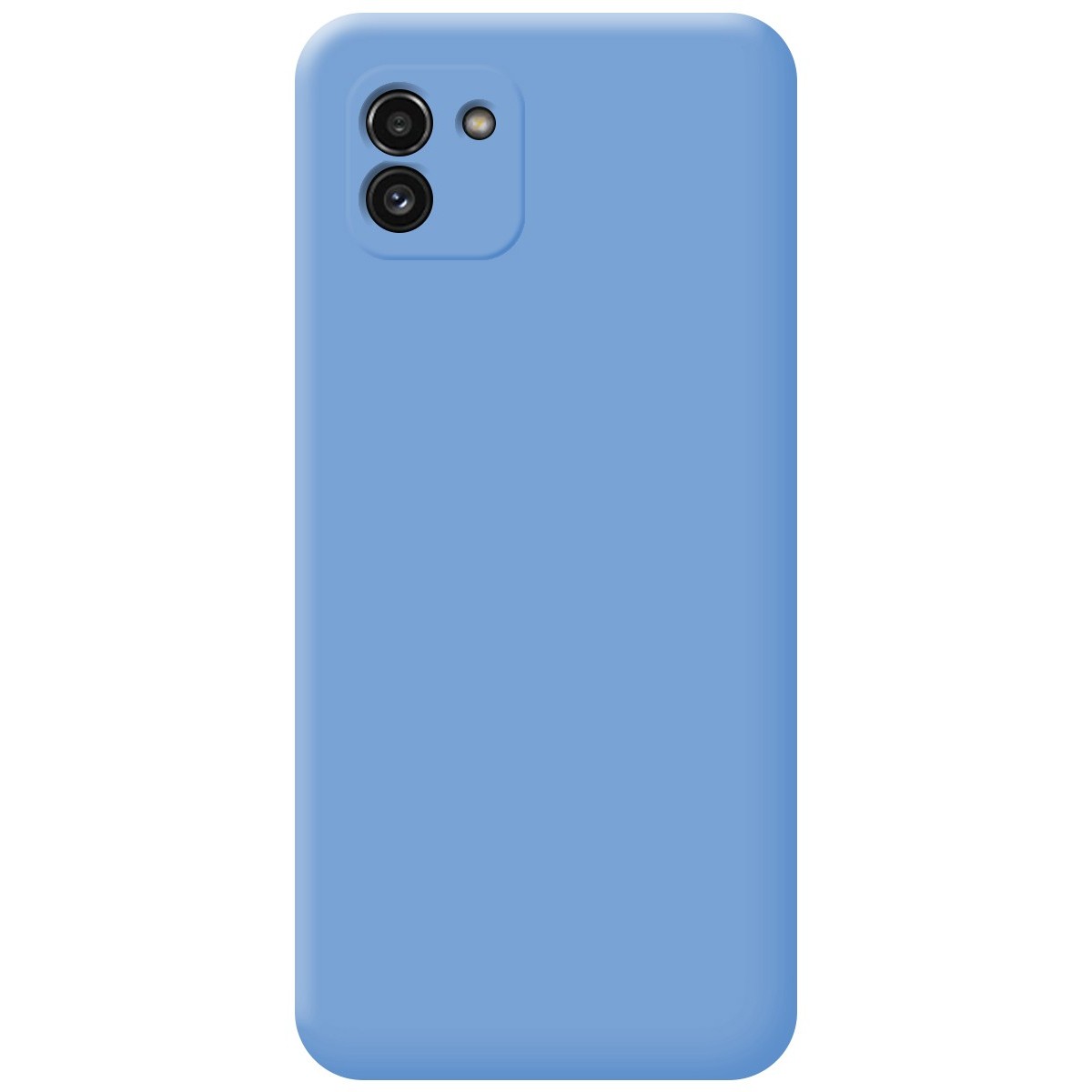 Funda Silicona Líquida Ultra Suave para Samsung Galaxy A03 color Azul