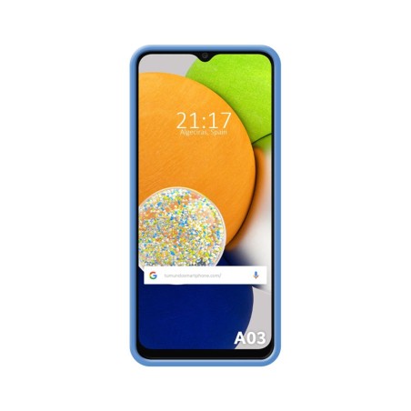 Funda Silicona Líquida Ultra Suave para Samsung Galaxy A03 color Azul