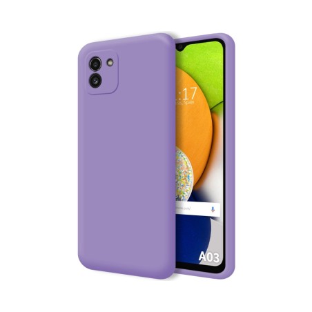 Funda Silicona Líquida Ultra Suave para Samsung Galaxy A03 color Morada