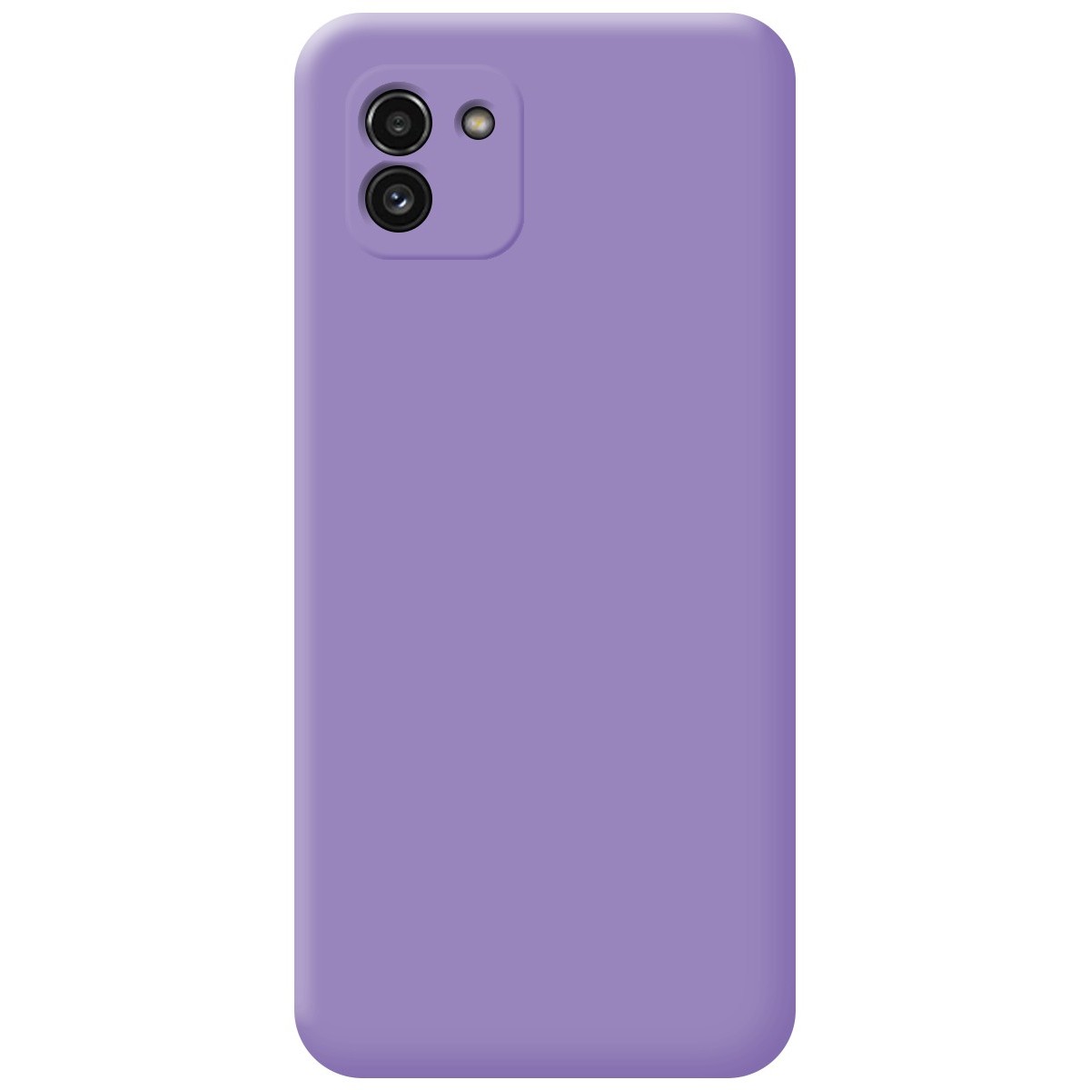 Funda Silicona Líquida Ultra Suave para Samsung Galaxy A03 color Morada