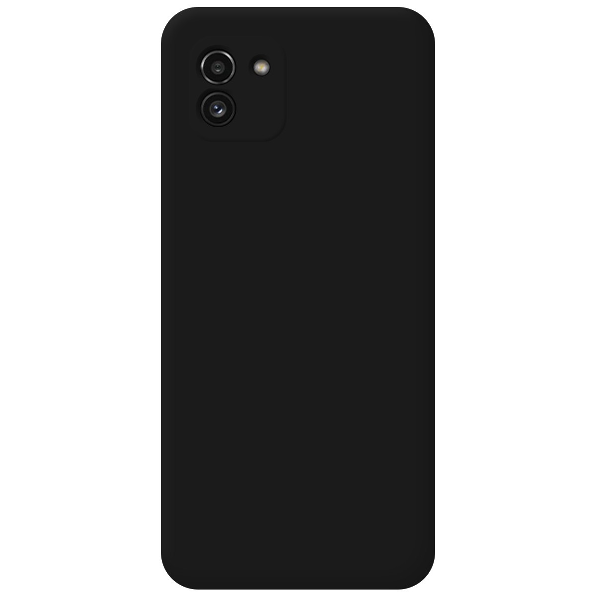 Funda Silicona Líquida Ultra Suave para Samsung Galaxy A03 color Negra