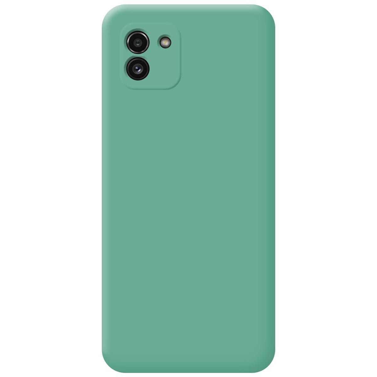 Funda Silicona Líquida Ultra Suave para Samsung Galaxy A03 color Verde