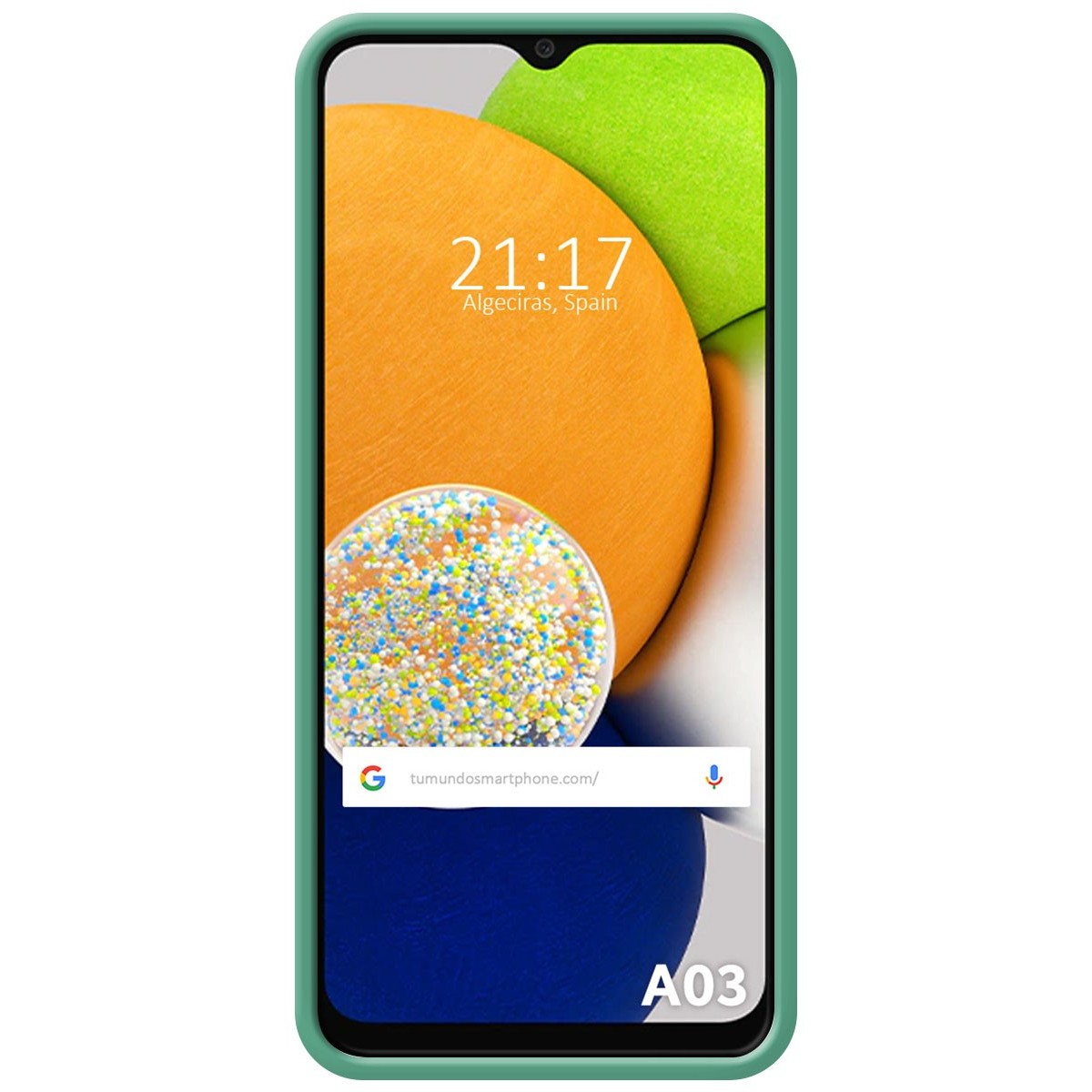 Funda Silicona Líquida Ultra Suave para Samsung Galaxy A03 color Verde