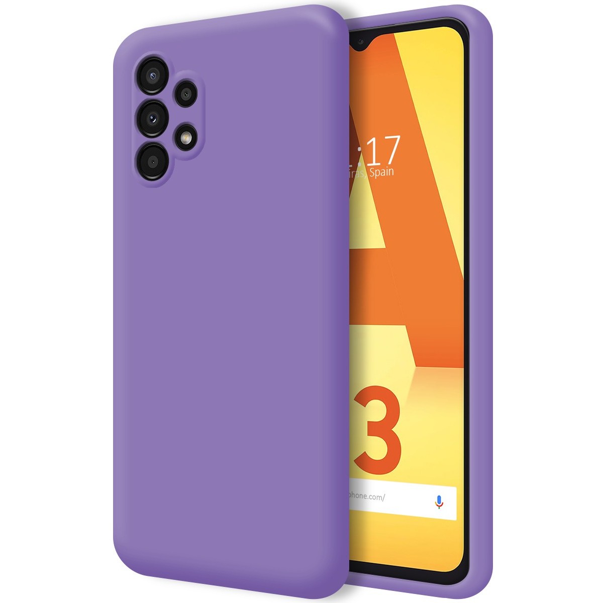 Funda Silicona Líquida Ultra Suave para Samsung Galaxy A13 4G color Morada