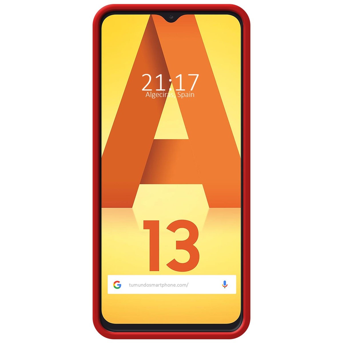 Funda Silicona Líquida Ultra Suave para Samsung Galaxy A13 4G color Roja