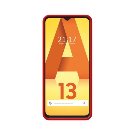 Funda Silicona Líquida Ultra Suave para Samsung Galaxy A13 4G color Roja