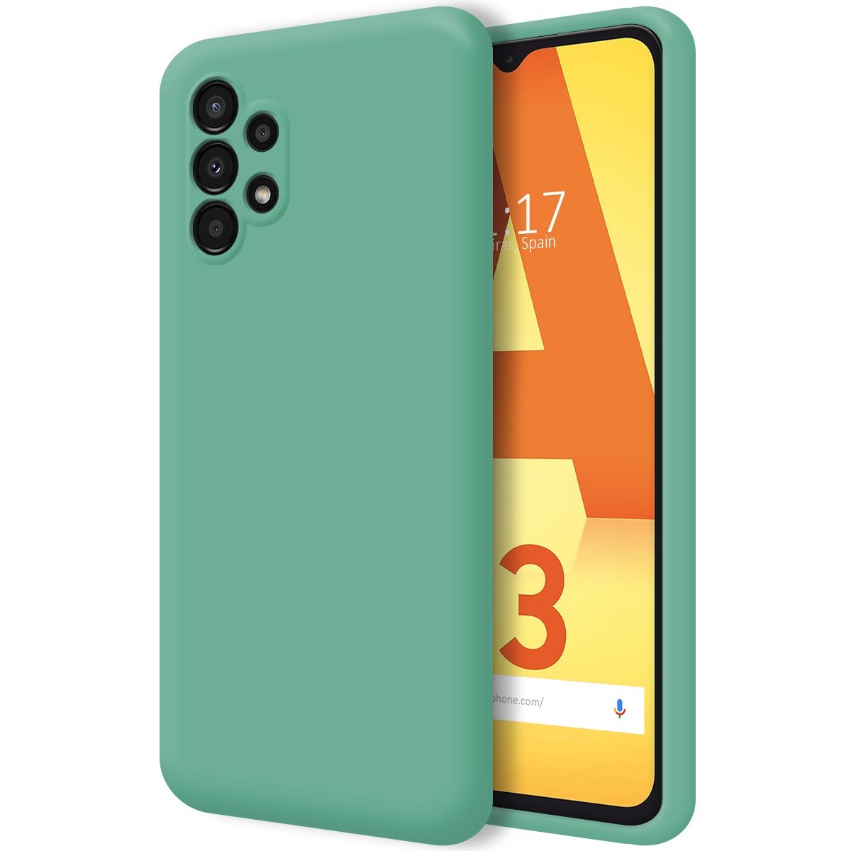 Funda Silicona Líquida Ultra Suave para Samsung Galaxy A13 4G color Verde