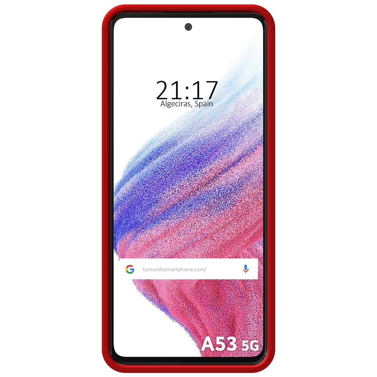 Funda Silicona Líquida Ultra Suave para Samsung Galaxy A53 5G color Roja