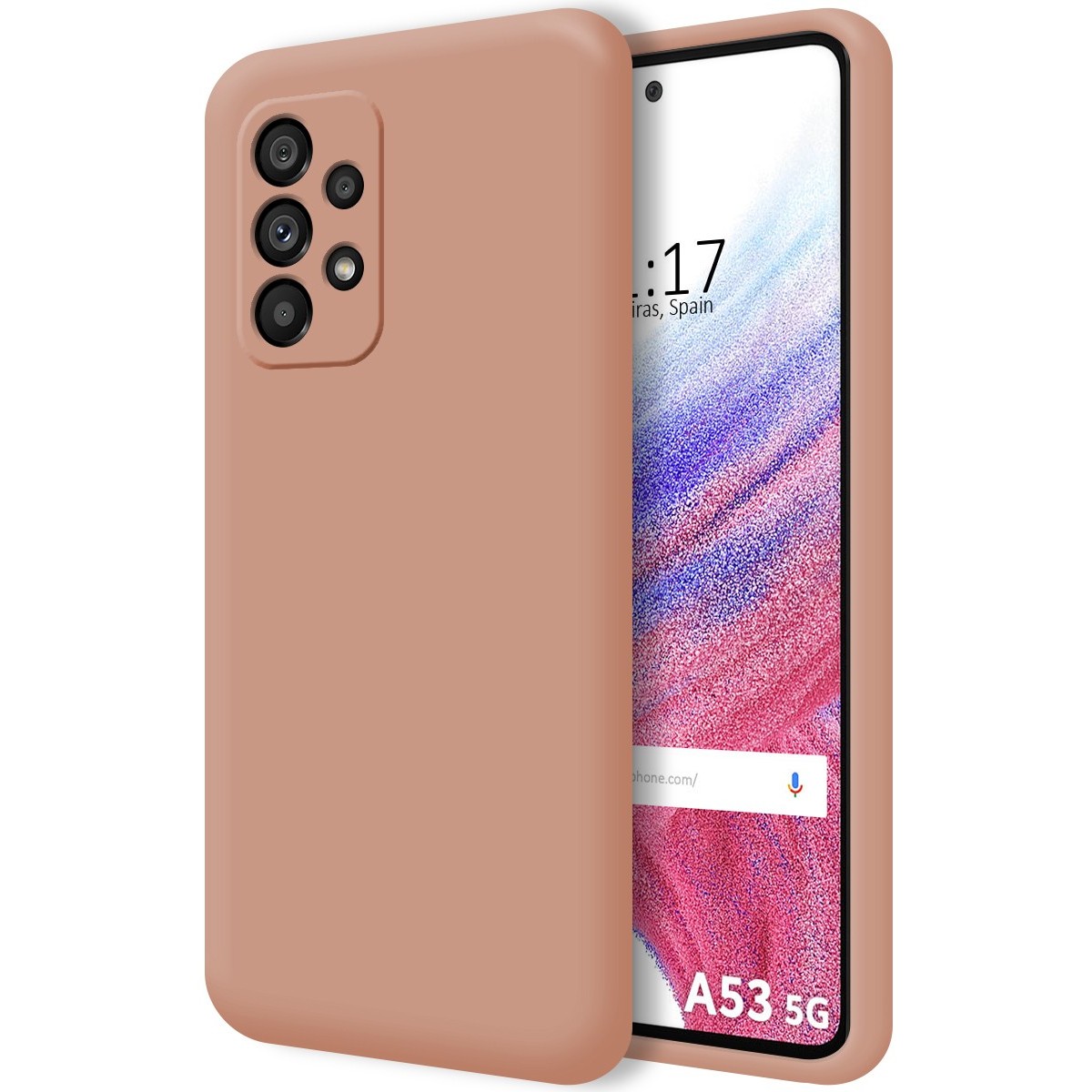 Funda Silicona Líquida Ultra Suave para Samsung Galaxy A53 5G color Rosa