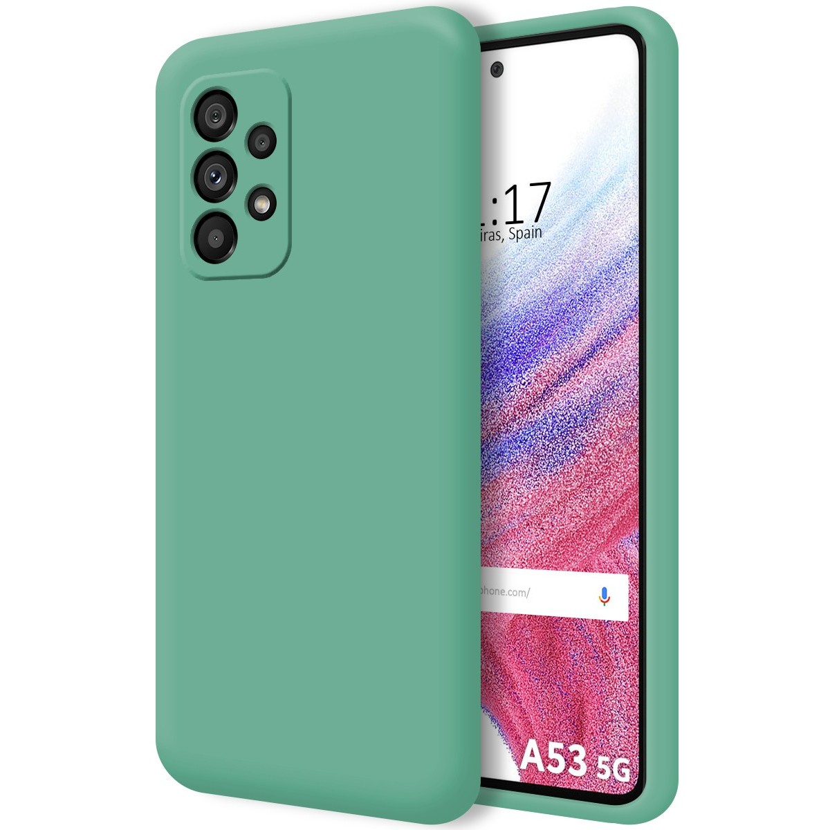 Funda Silicona Líquida Ultra Suave para Samsung Galaxy A53 5G color Verde