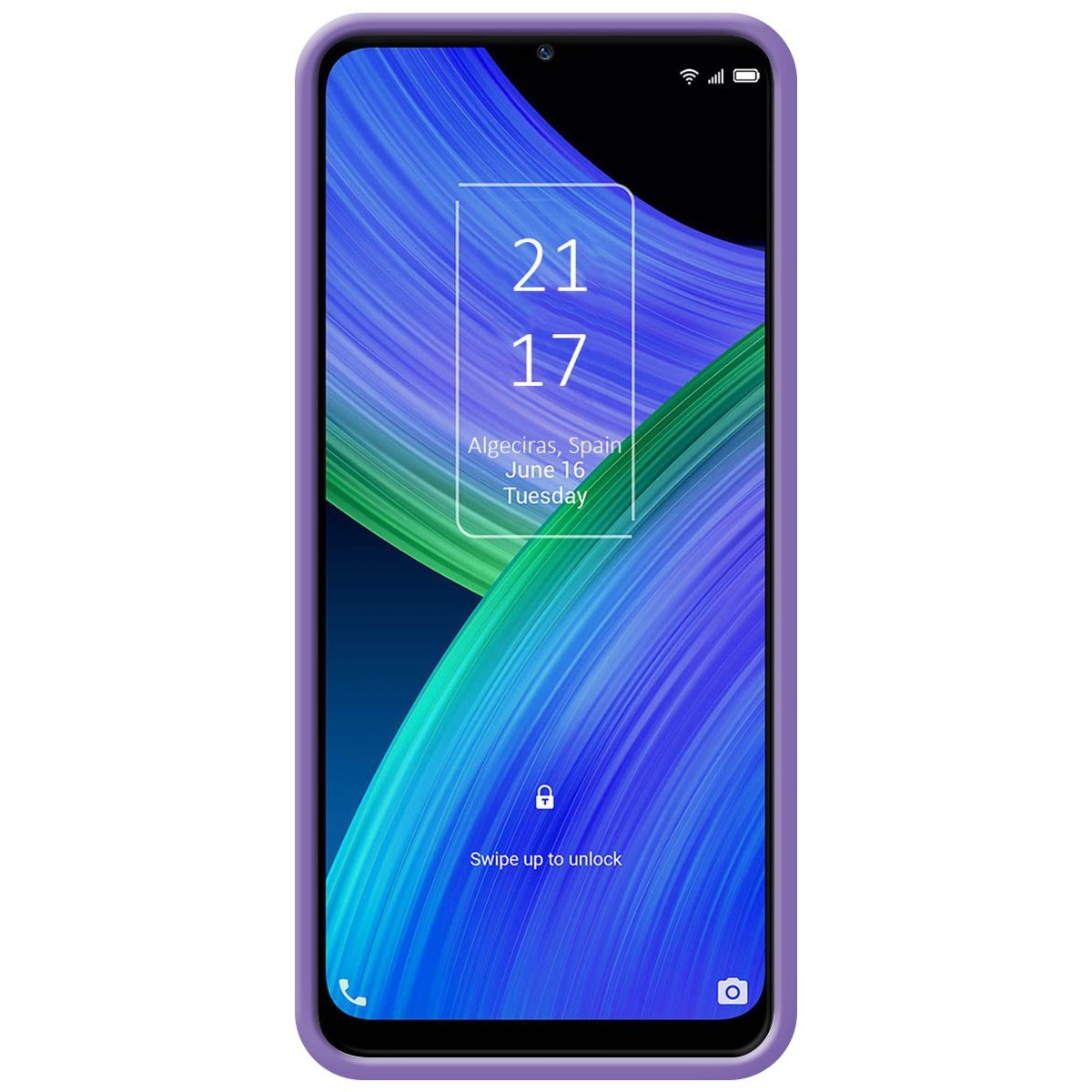Funda Silicona Líquida Ultra Suave para TCL 20 R 5G color Morada