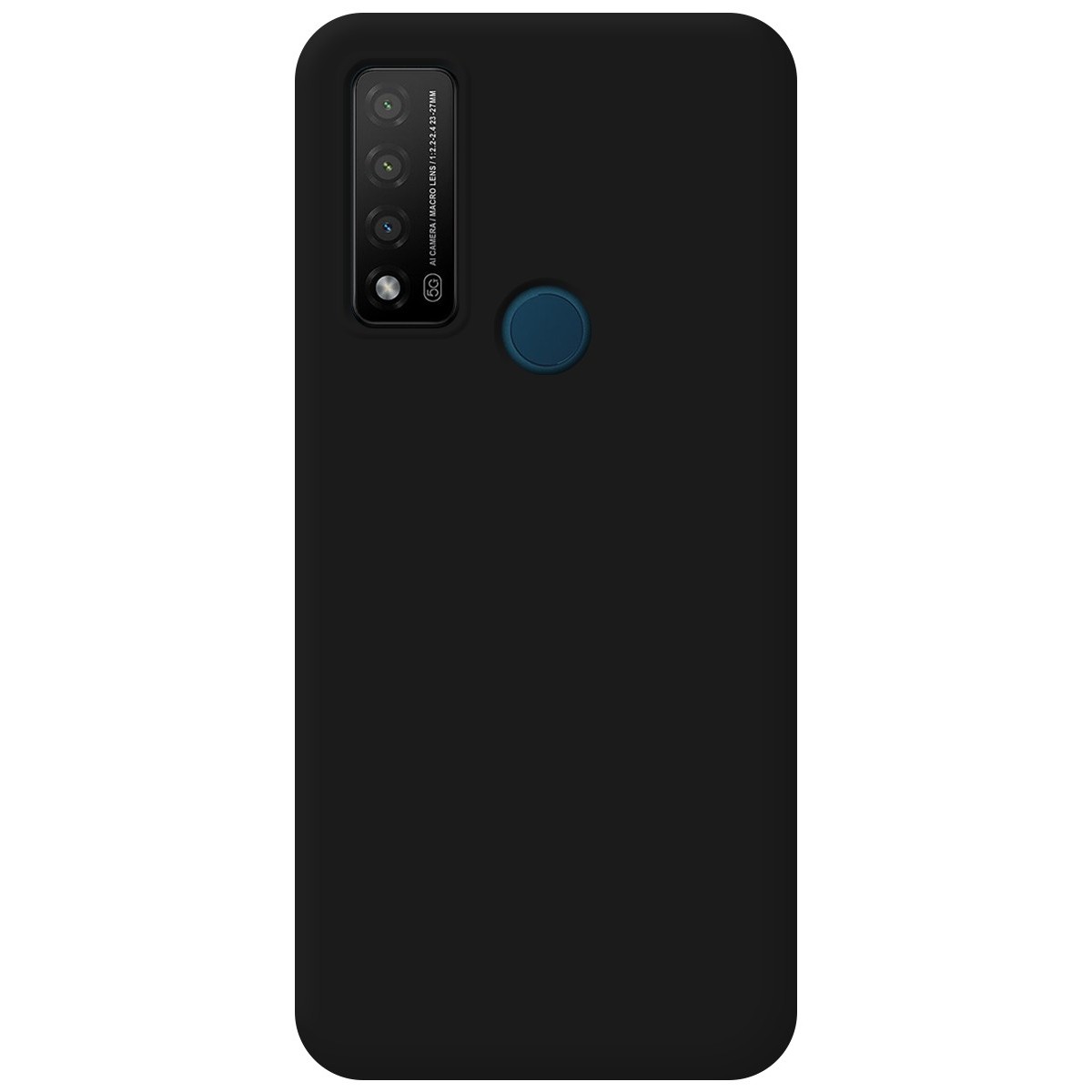 Funda Silicona Líquida Ultra Suave para TCL 20 R 5G color Negra