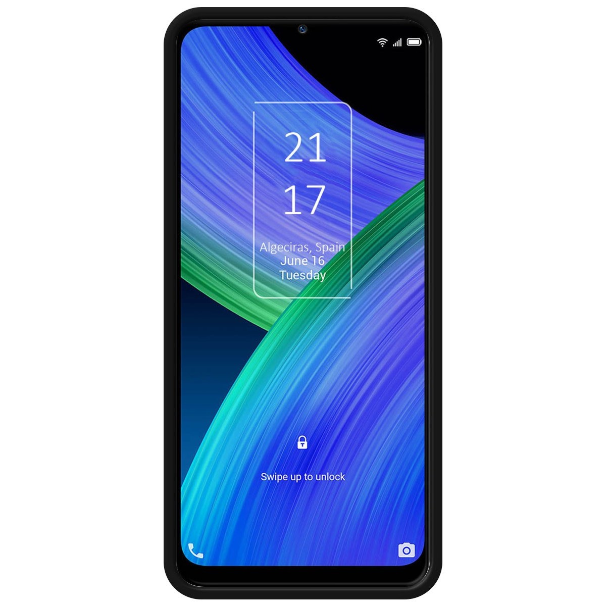 Funda Silicona Líquida Ultra Suave para TCL 20 R 5G color Negra