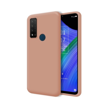 Funda Silicona Líquida Ultra Suave para TCL 20 R 5G color Rosa