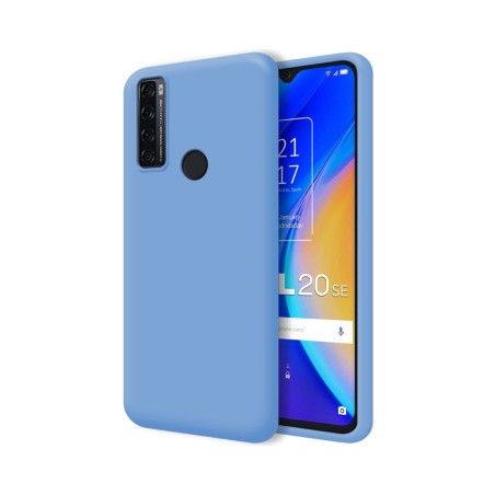 Funda Silicona Líquida Ultra Suave para TCL 20 SE color Azul