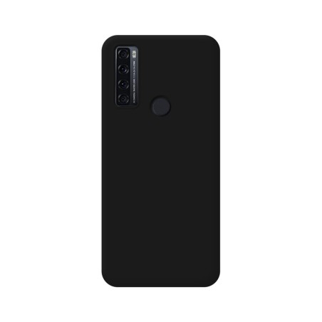 Funda Silicona Líquida Ultra Suave para TCL 20 SE color Negra