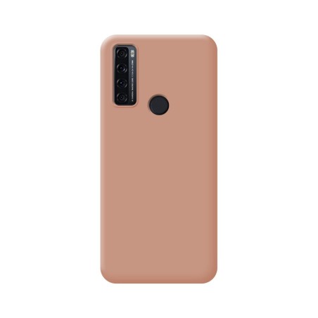 Funda Silicona Líquida Ultra Suave para TCL 20 SE color Rosa
