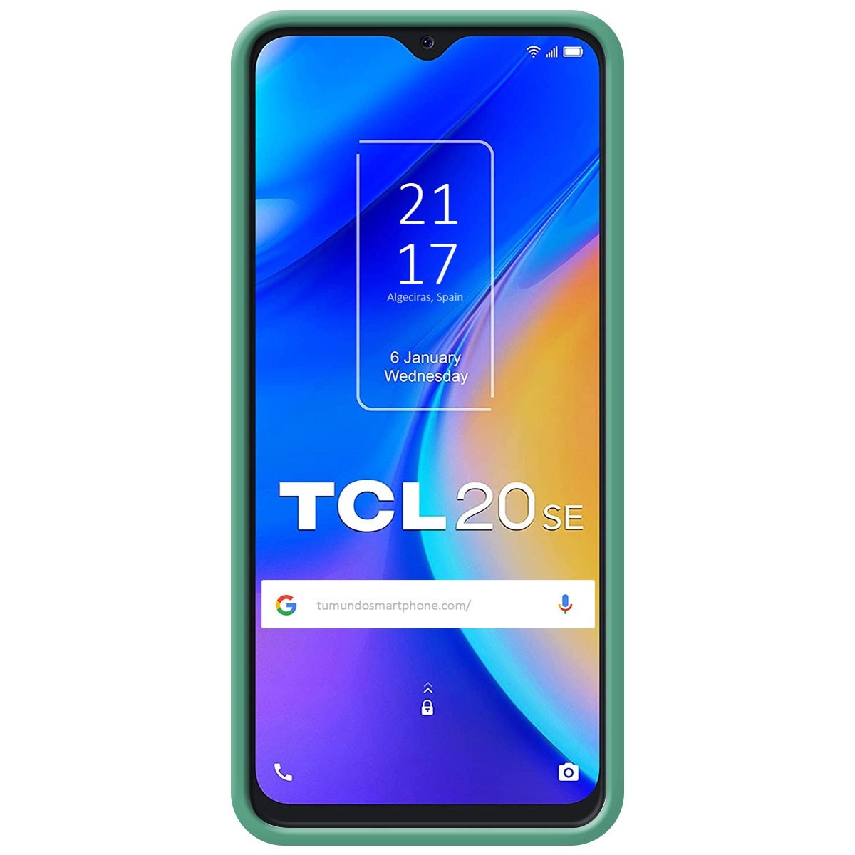 Funda Silicona Líquida Ultra Suave para TCL 20 SE color Verde