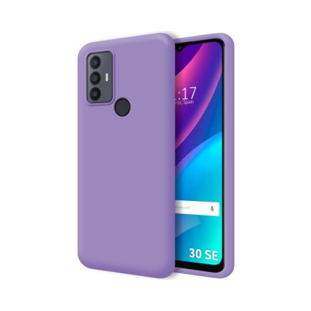 Funda Silicona Líquida Ultra Suave para TCL 30 SE / 30E / 306 color Morada