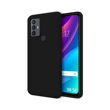 Funda Silicona Líquida Ultra Suave para TCL 30 SE / 30E / 306 color Negra