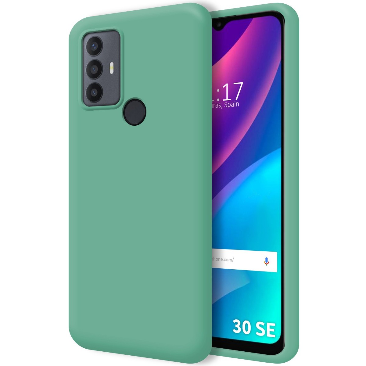 Funda Silicona Líquida Ultra Suave para TCL 30 SE / 30E / 306 color Verde