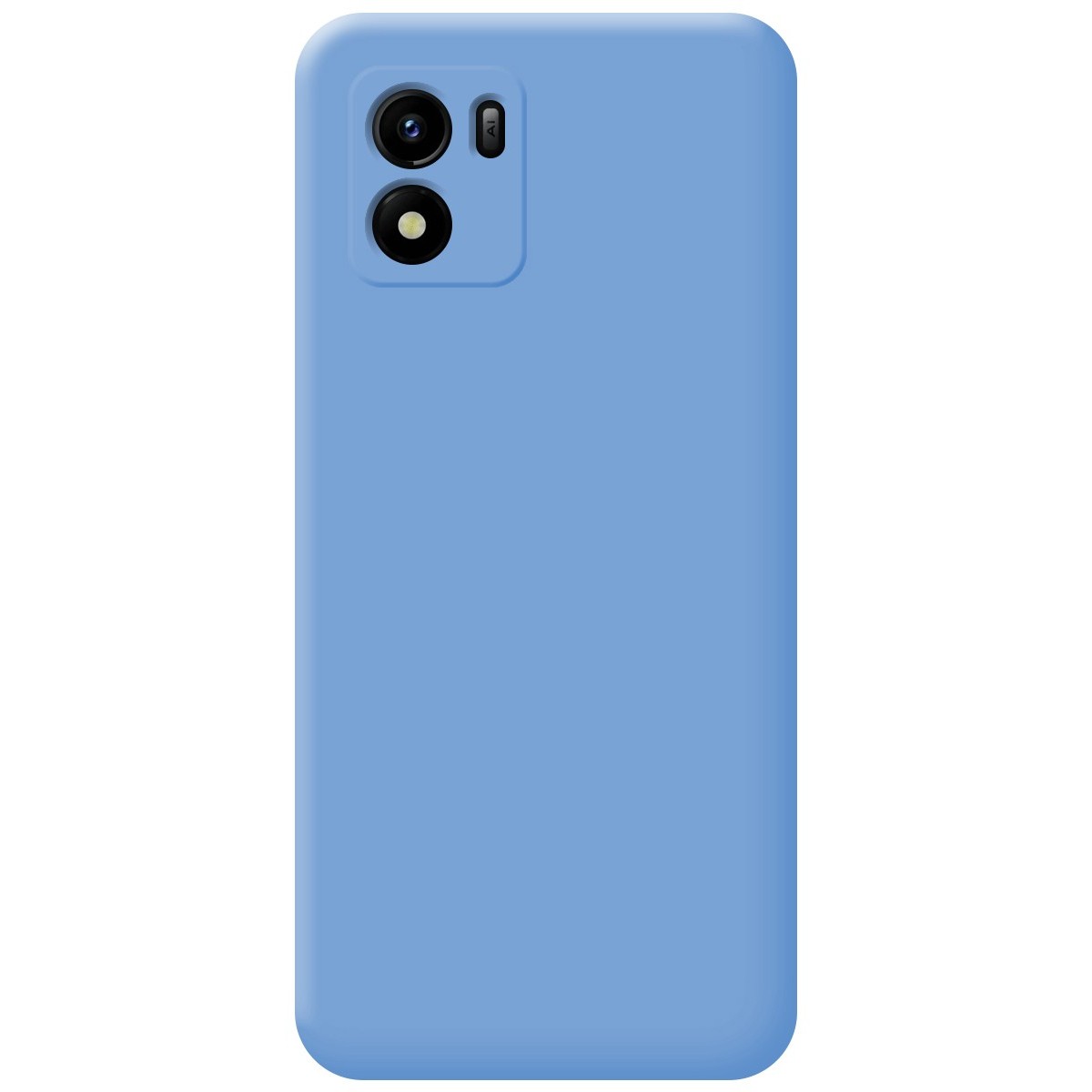 Funda Silicona Líquida Ultra Suave para Vivo Y01 color Azul