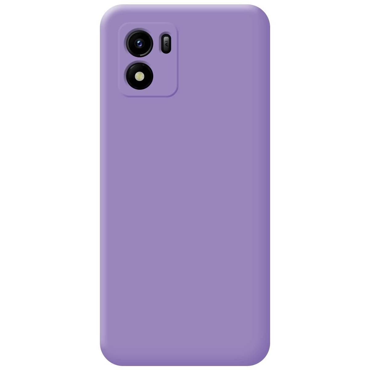 Funda Silicona Líquida Ultra Suave para Vivo Y01 color Morada