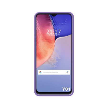 Funda Silicona Líquida Ultra Suave para Vivo Y01 color Morada