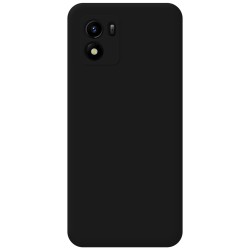 Funda Silicona Líquida Ultra Suave para Vivo Y01 color Negra 2