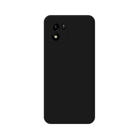 Funda Silicona Líquida Ultra Suave para Vivo Y01 color Negra