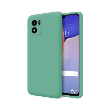 Funda Silicona Líquida Ultra Suave para Vivo Y01 color Verde