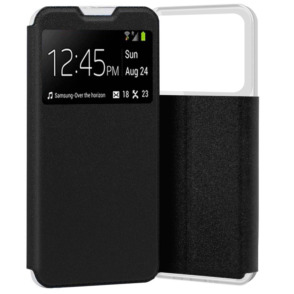 Funda Libro Soporte con Ventana para Xiaomi POCO X4 Pro 5G color Negra
