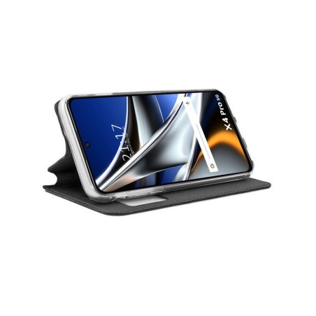 Funda Libro Soporte con Ventana para Xiaomi POCO X4 Pro 5G color Negra