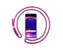 Funda Colgante Transparente para Oppo Find X5 5G con Cordon Rosa Fucsia