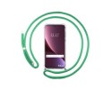 Funda Colgante Transparente para Xiaomi 12 Pro 5G con Cordon Verde Agua