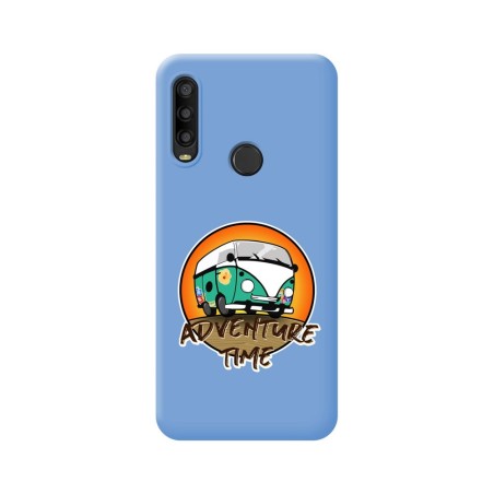 Funda Silicona Líquida Azul para Alcatel 1SE 2020 diseño Adventure Time Dibujos