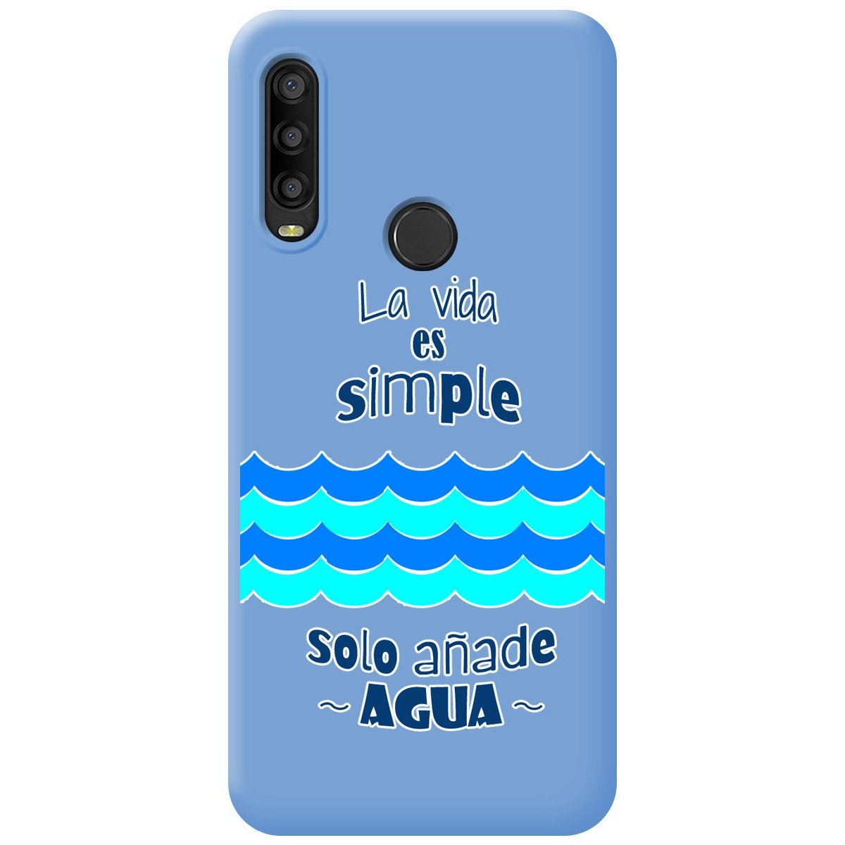 Funda Silicona Líquida Azul para Alcatel 1SE 2020 diseño Agua Dibujos