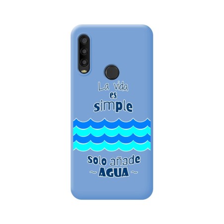 Funda Silicona Líquida Azul para Alcatel 1SE 2020 diseño Agua Dibujos