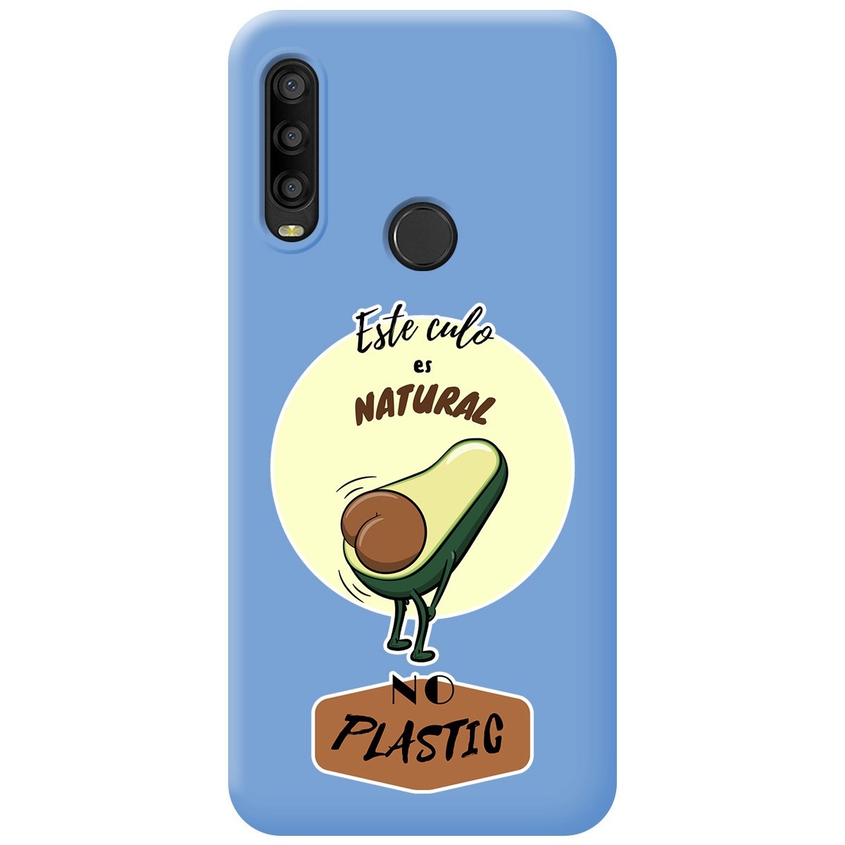 Funda Silicona Líquida Azul para Alcatel 1SE 2020 diseño Culo Natural Dibujos
