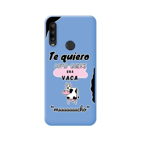 Funda Silicona Líquida Azul para Alcatel 1SE 2020 diseño Vaca Dibujos
