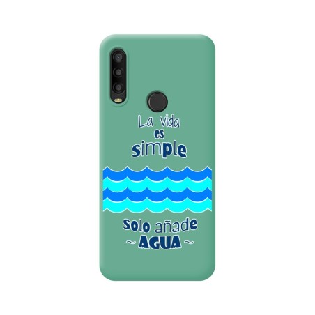 Funda Silicona Líquida Verde para Alcatel 1SE 2020 diseño Agua Dibujos