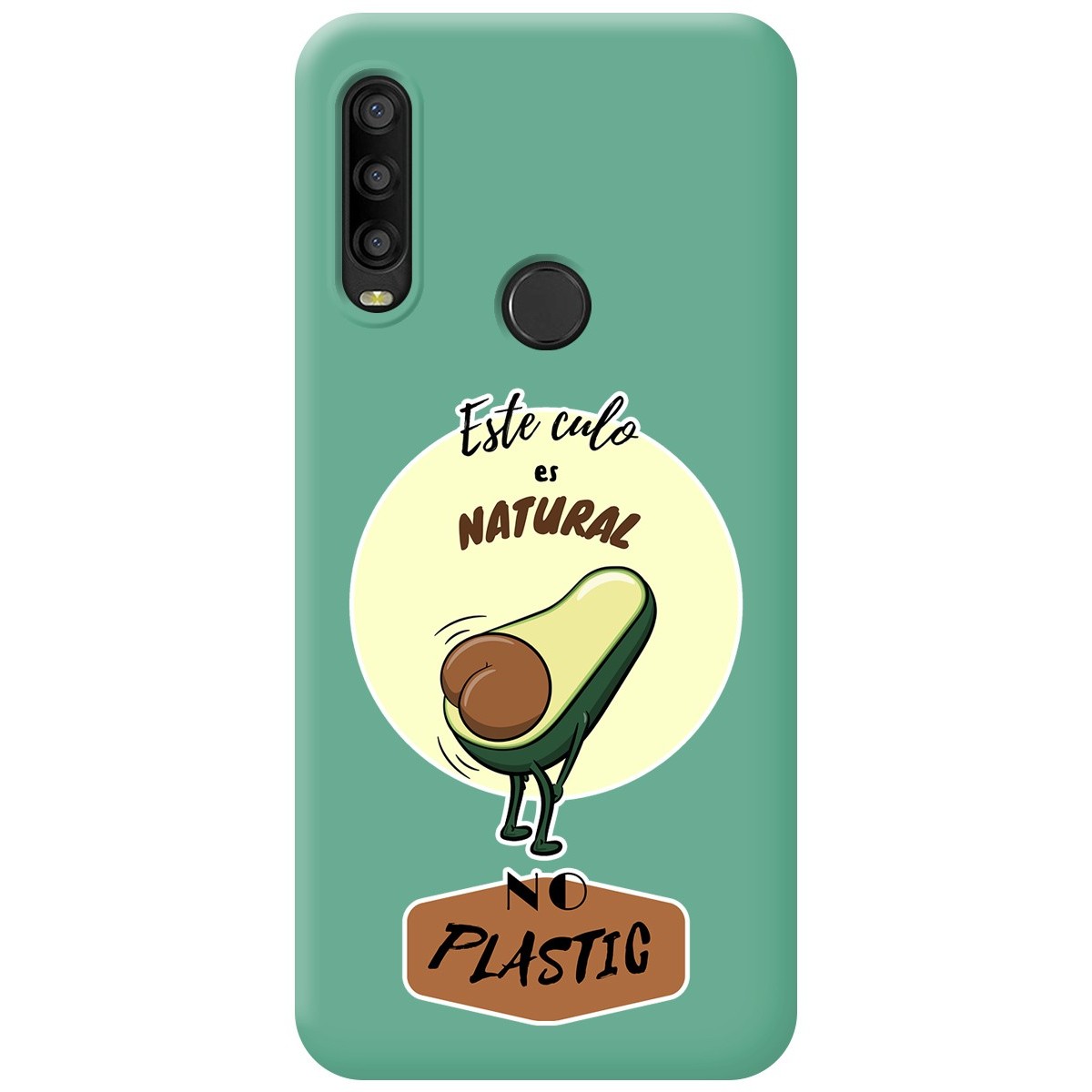 Funda Silicona Líquida Verde para Alcatel 1SE 2020 diseño Culo Natural Dibujos
