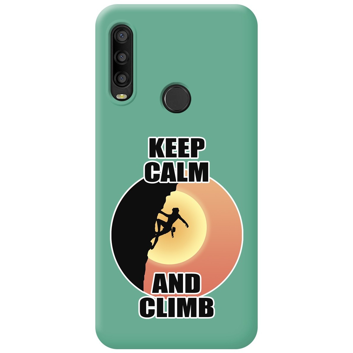 Funda Silicona Líquida Verde para Alcatel 1SE 2020 diseño Mujer Escalada Dibujos