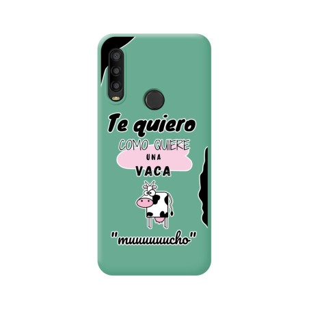 Funda Silicona Líquida Verde para Alcatel 1SE 2020 diseño Vaca Dibujos