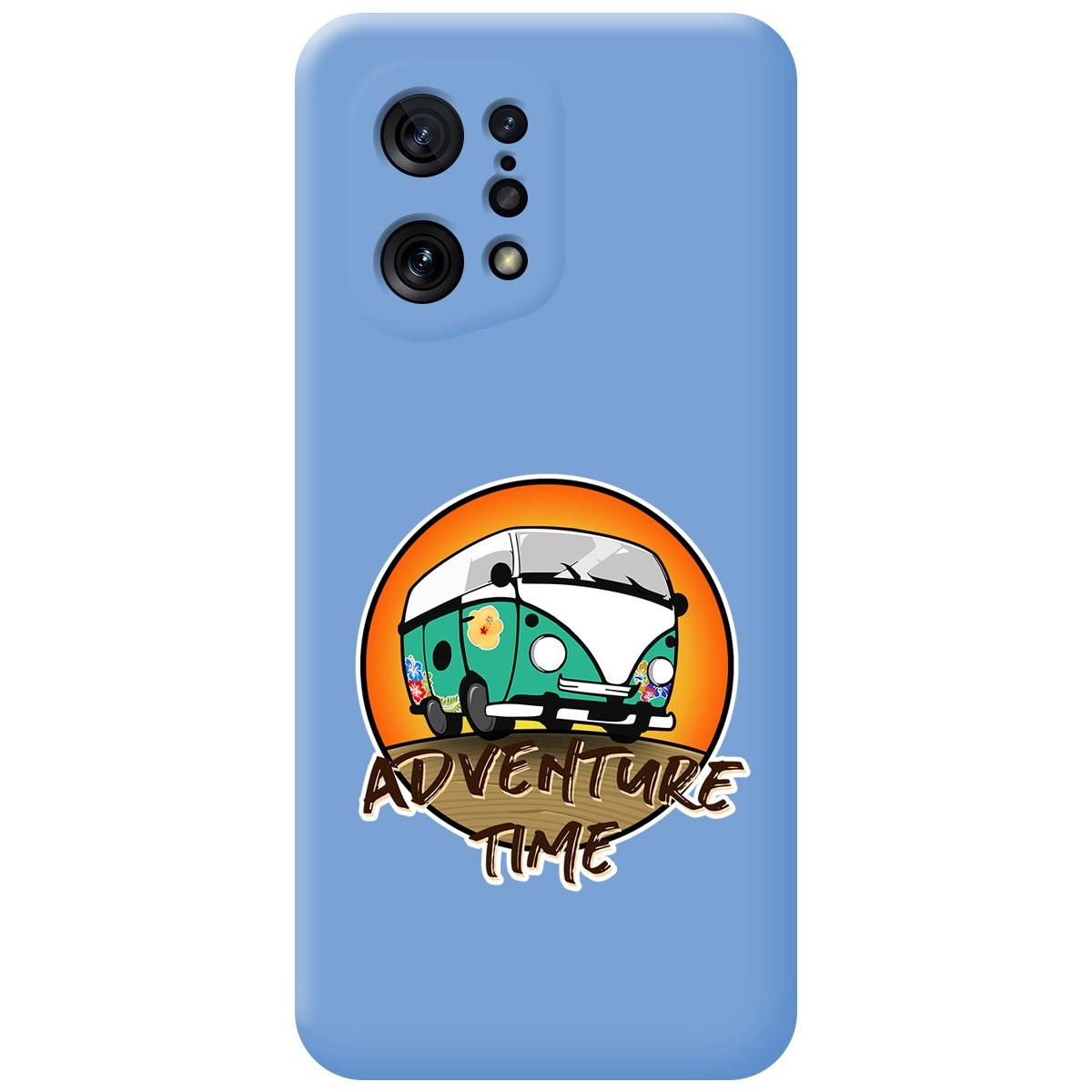 Funda Silicona Líquida Azul para Oppo Find X5 5G diseño Adventure Time Dibujos