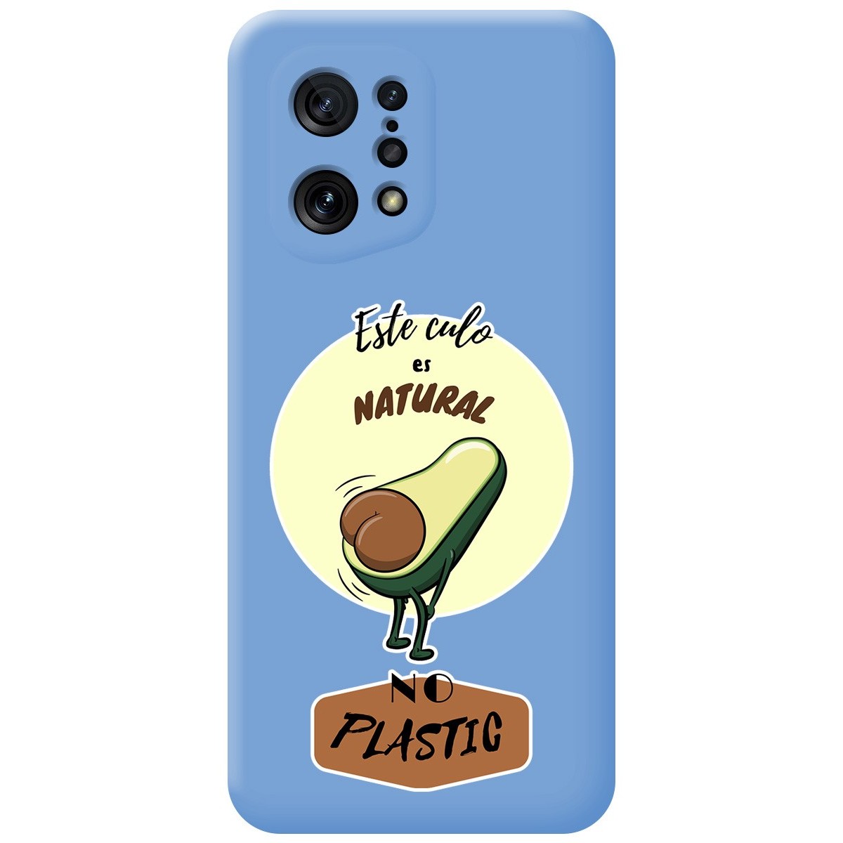 Funda Silicona Líquida Azul para Oppo Find X5 5G diseño Culo Natural Dibujos